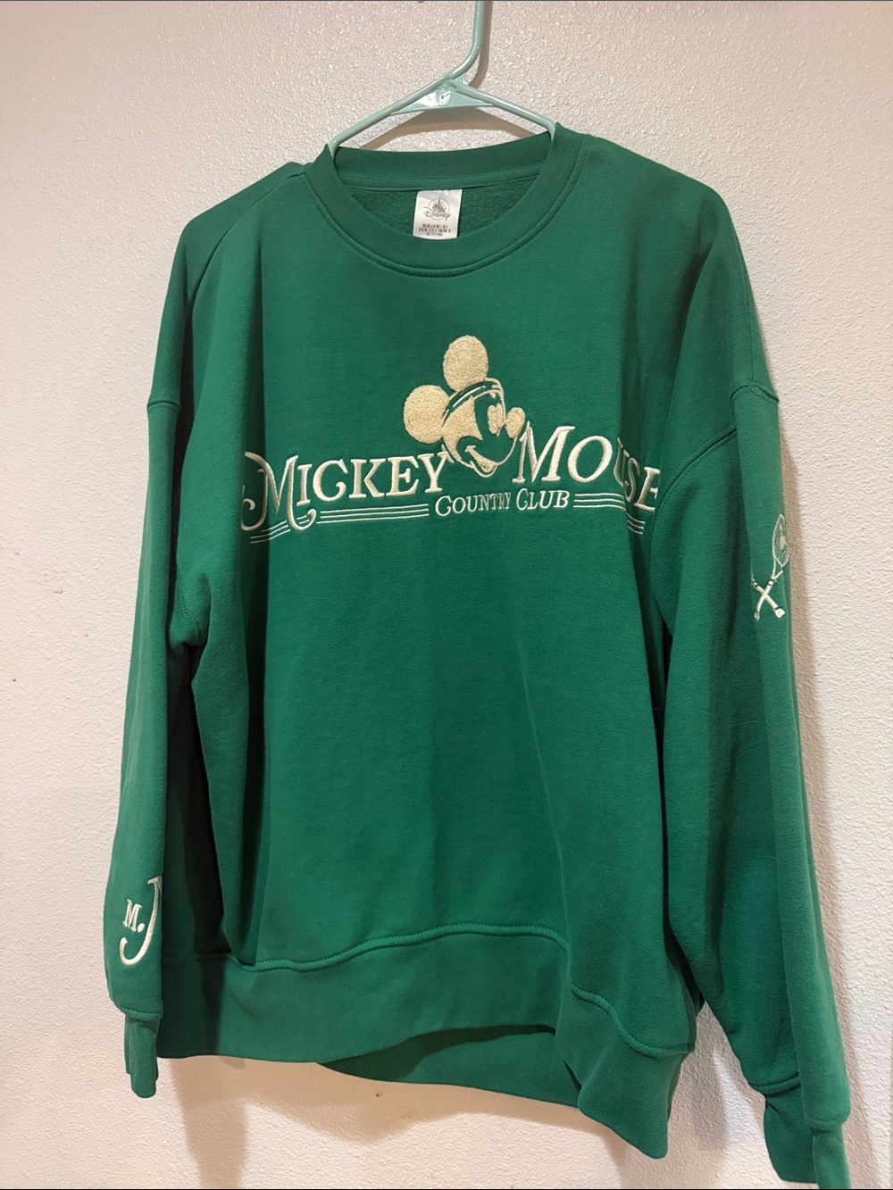 Disney Green Sweatshirt with Mickey Graphic
